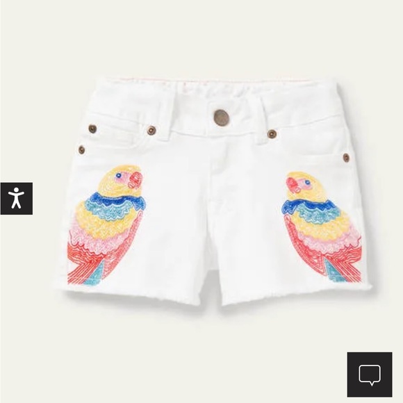NWOT! MINI BODEN embroidered shorts . Perfect for summer! - Picture 2 of 6